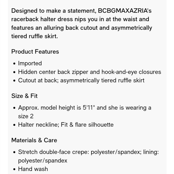 BCBG MAXAZARIA Halter Tiered Dress in White NEW - Picture 3 of 12